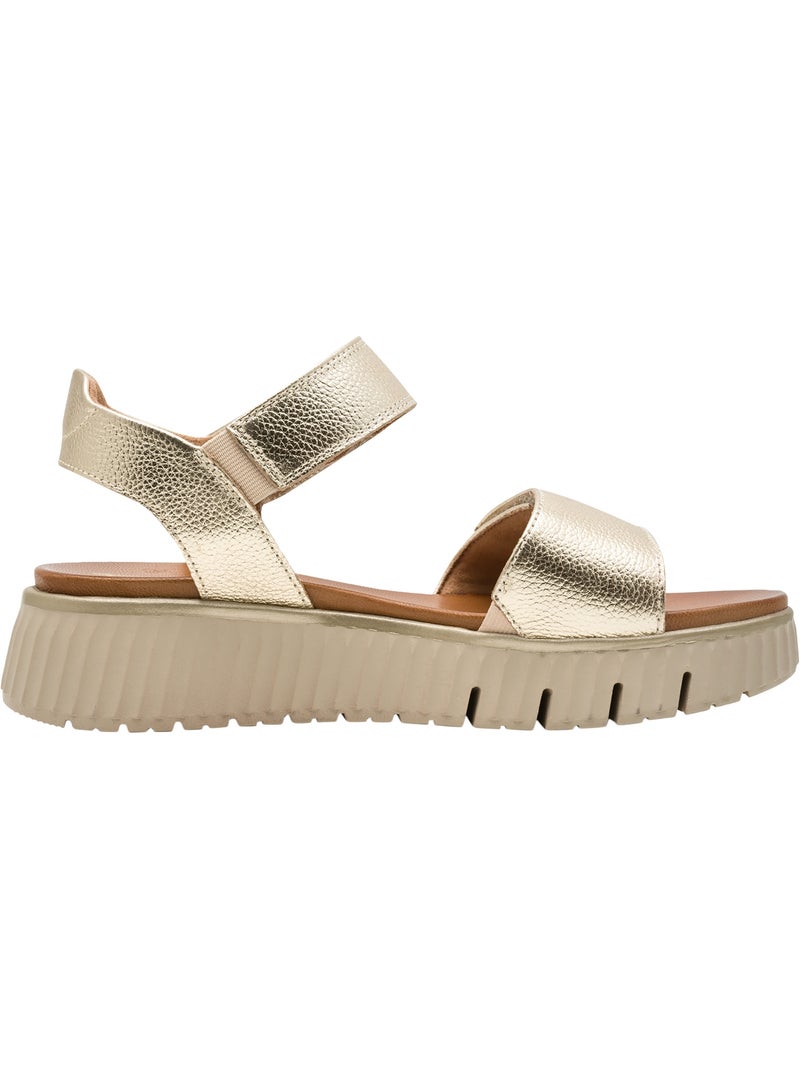 Sandales Cuir Tamaris Comfort Doré/or - Kiabi