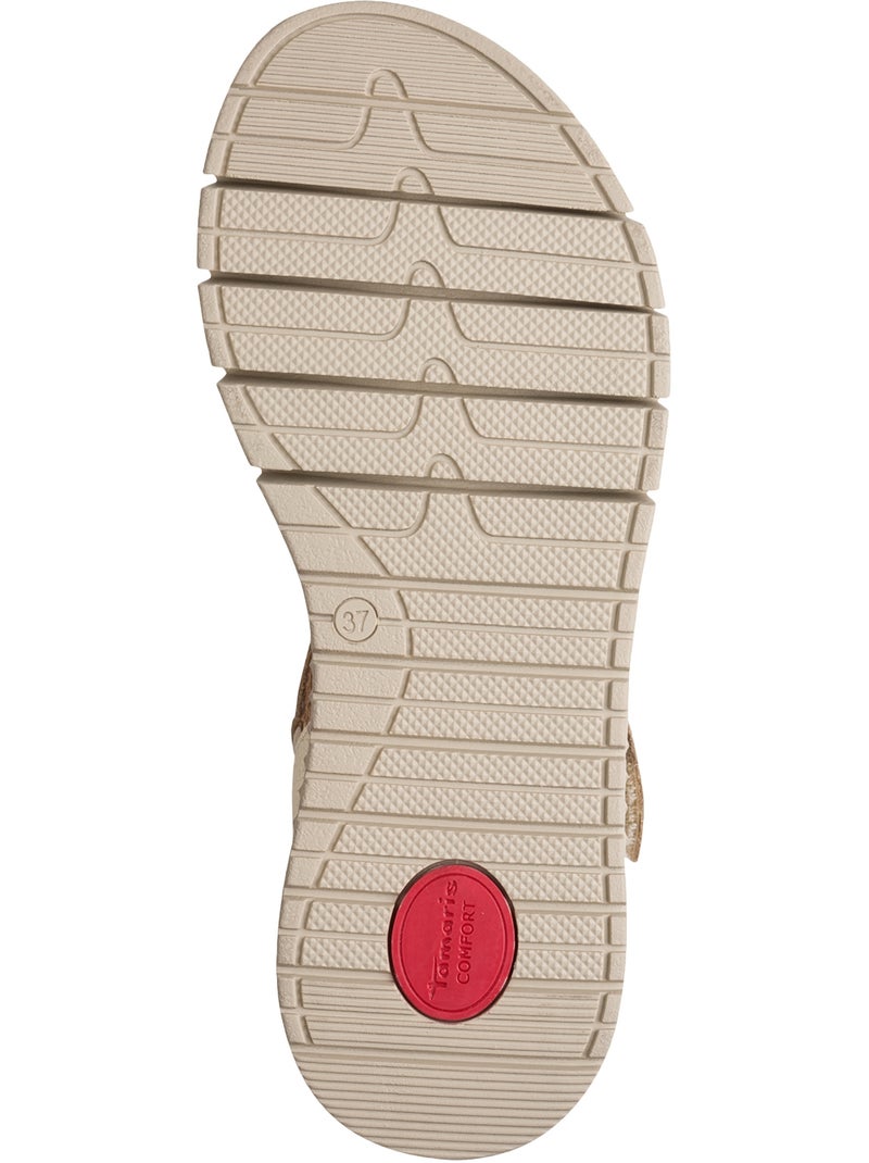 Sandales Cuir Tamaris Comfort Doré/or - Kiabi