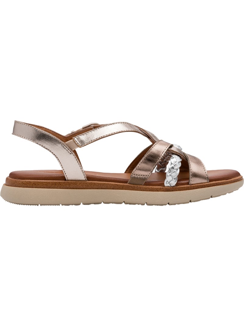 Sandales Cuir Tamaris Comfort Gris - Kiabi