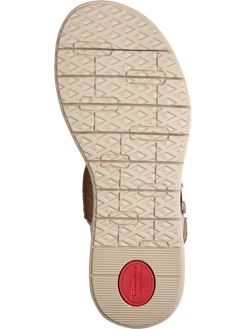 Sandales Cuir Tamaris Comfort Gris - Kiabi