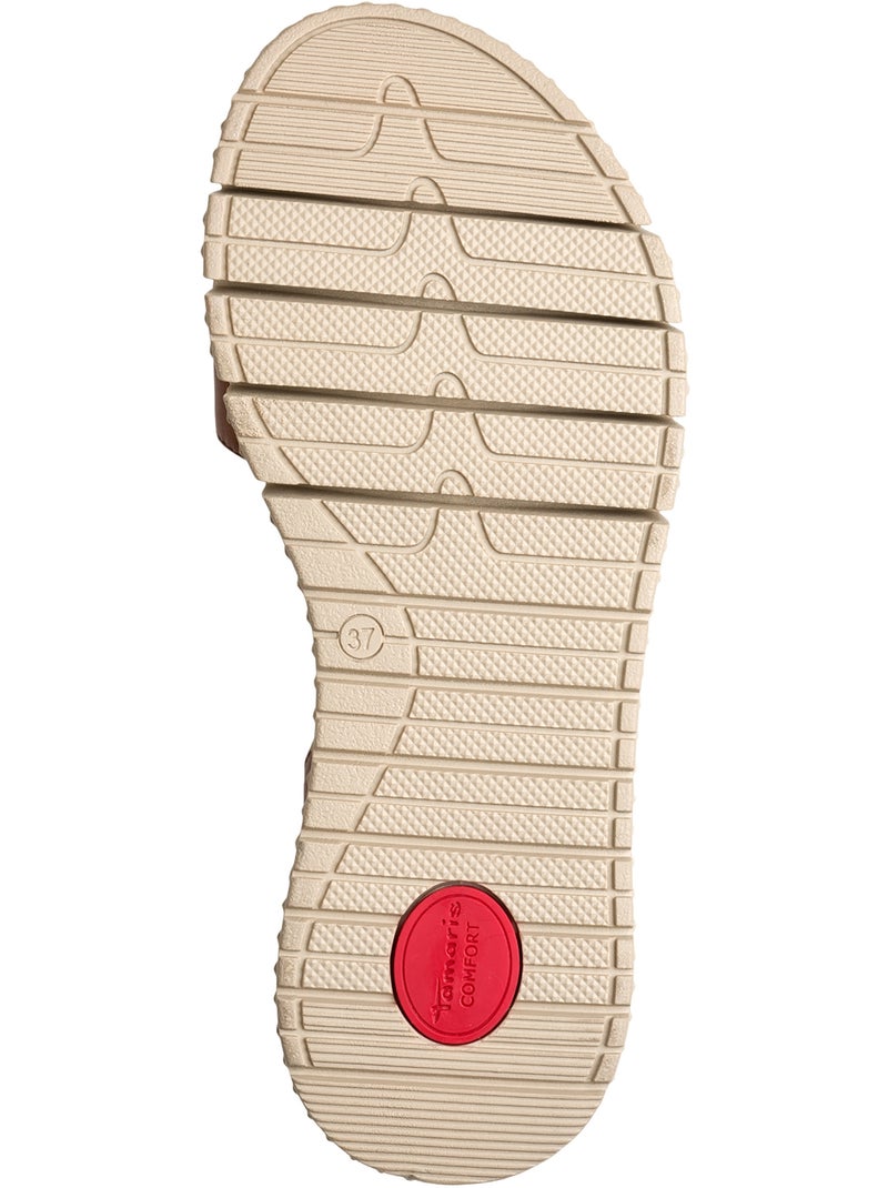 Sandales Cuir Tamaris Comfort Marron - Kiabi