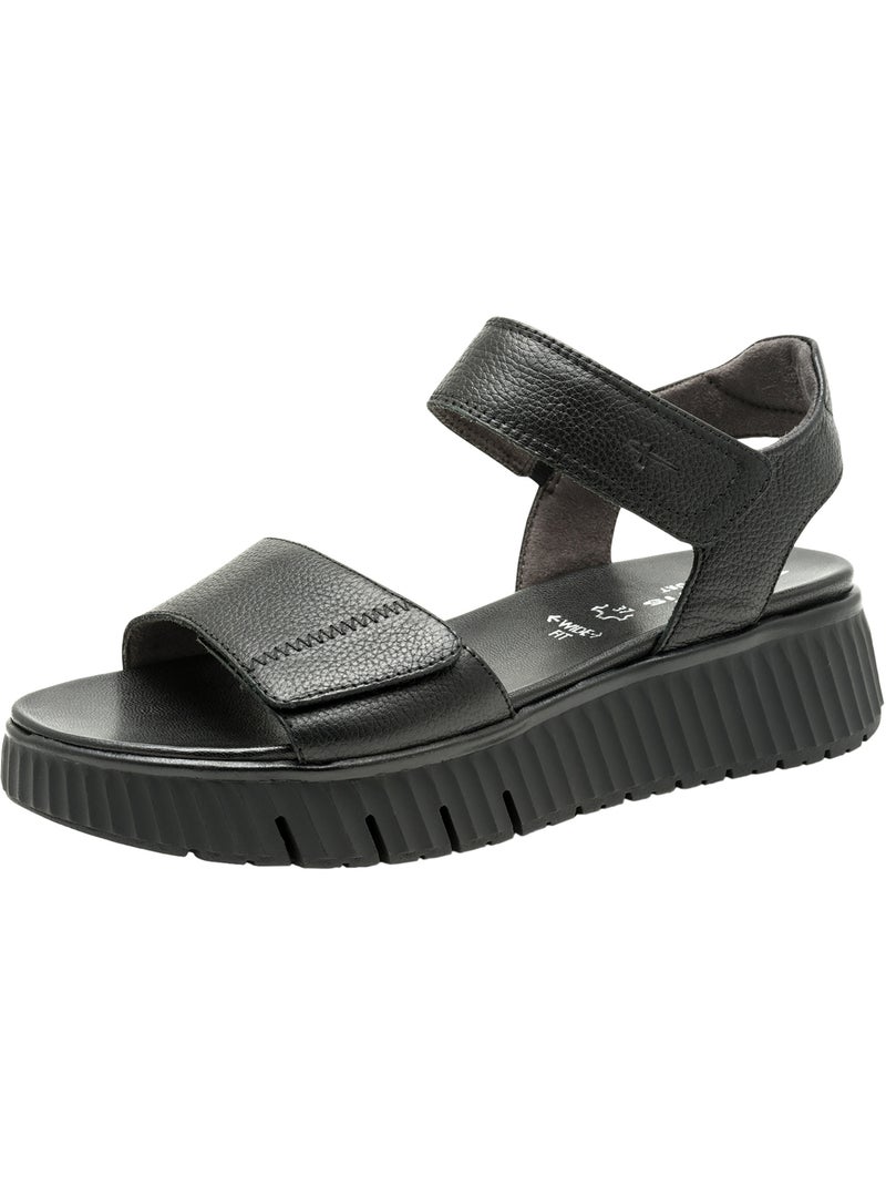 Sandales Cuir Tamaris Comfort Noir - Kiabi