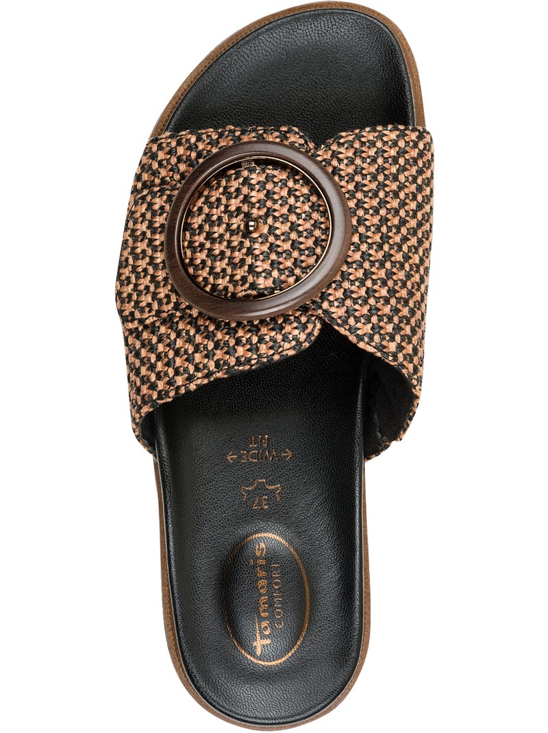 Sandales Cuir Tamaris Comfort Noir - Kiabi
