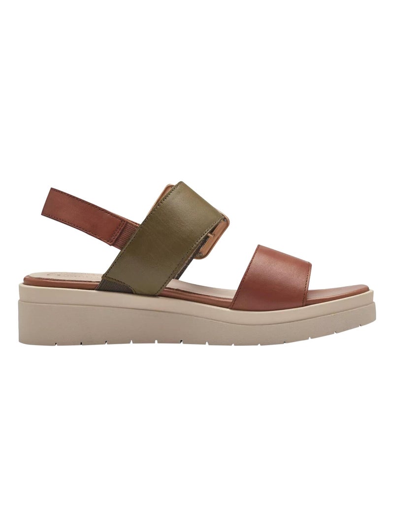 Sandales Cuir Tamaris Comfort Vert - Kiabi