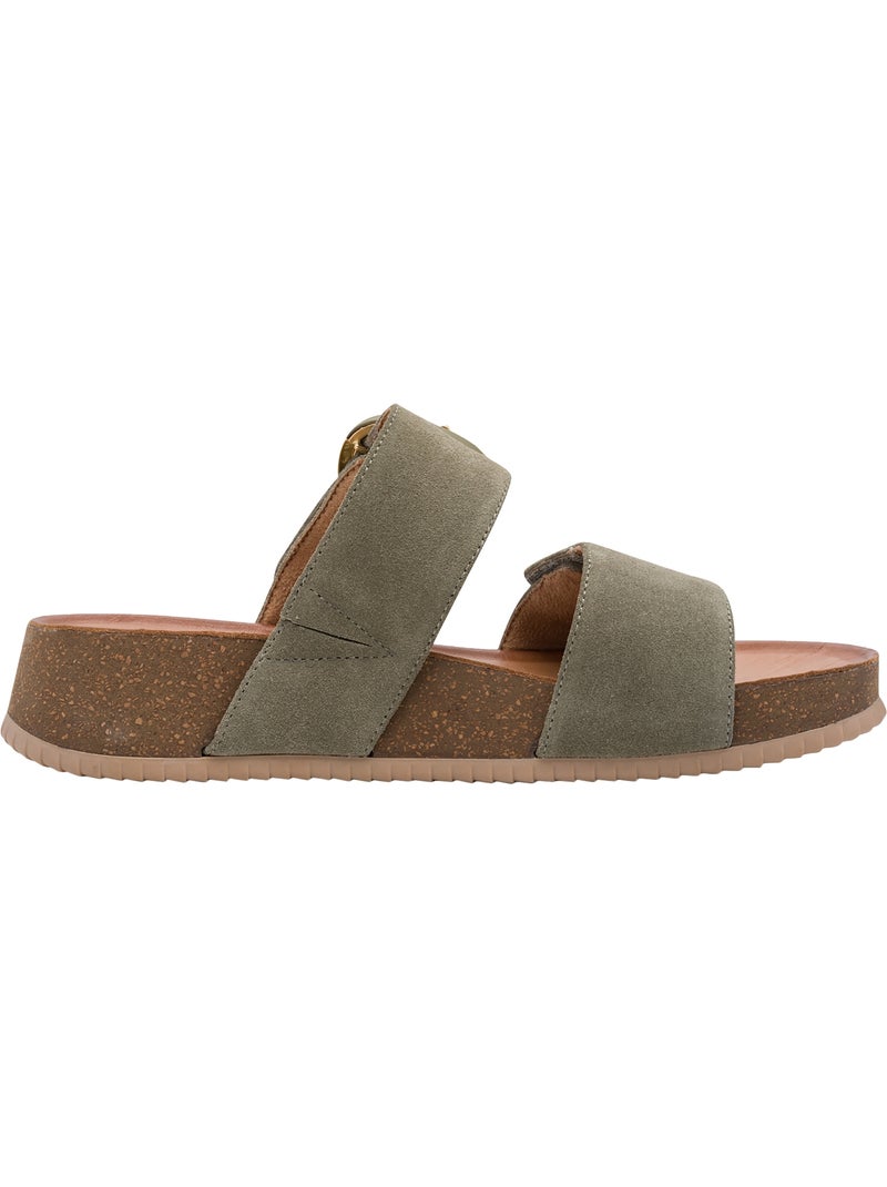 Sandales Cuir Tamaris Comfort Vert - Kiabi