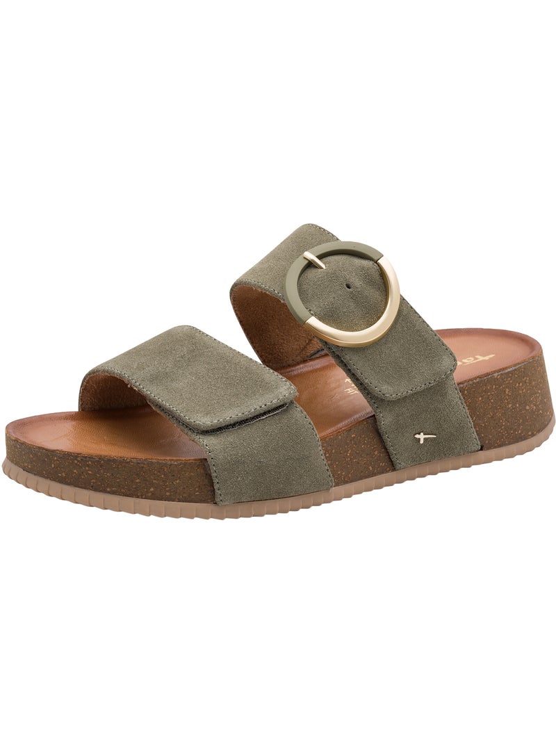 Sandales Cuir Tamaris Comfort Vert - Kiabi