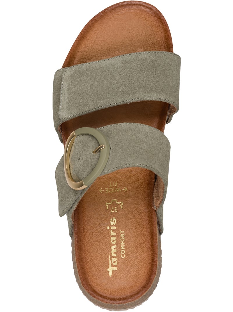 Sandales Cuir Tamaris Comfort Vert - Kiabi