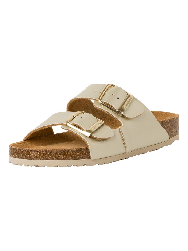 Sandales Cuir Tamaris Doré/or - Kiabi