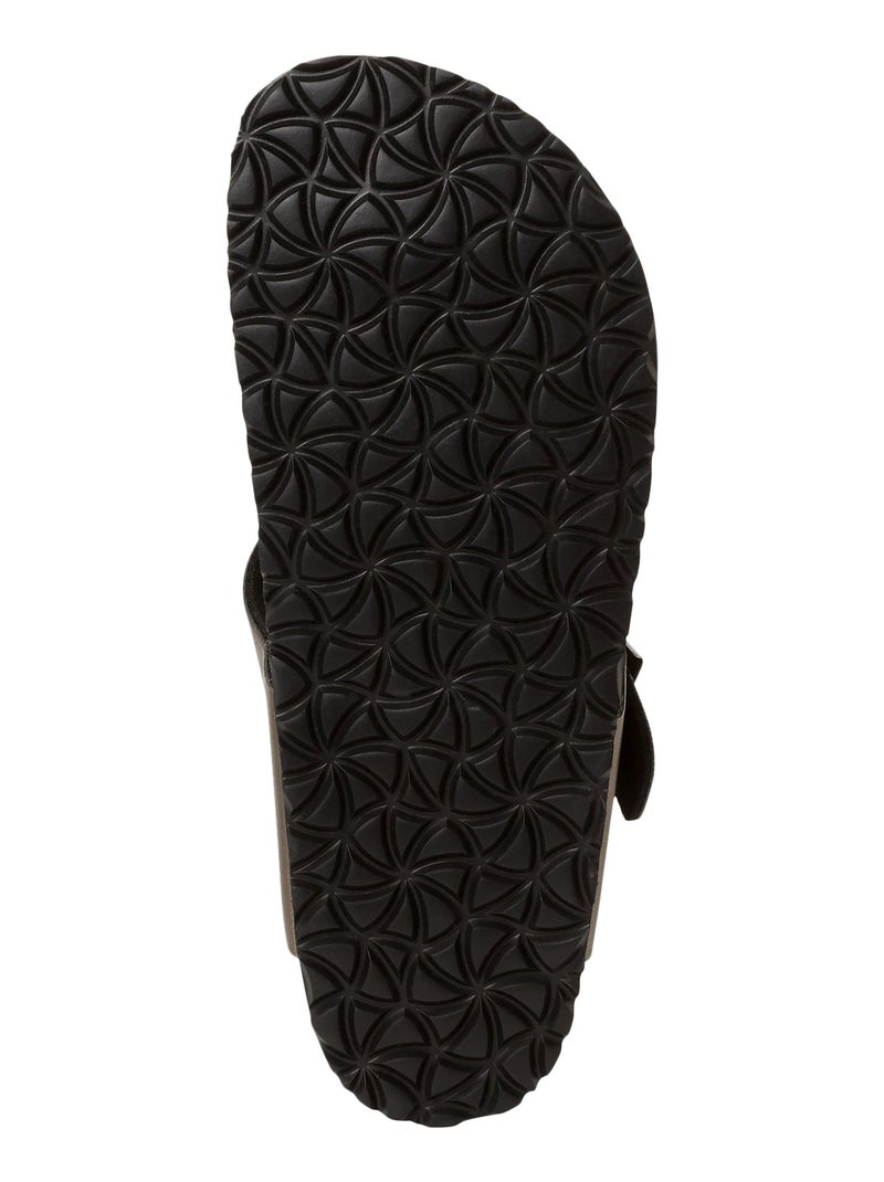 Sandales Cuir Tamaris gris anthracite - Kiabi