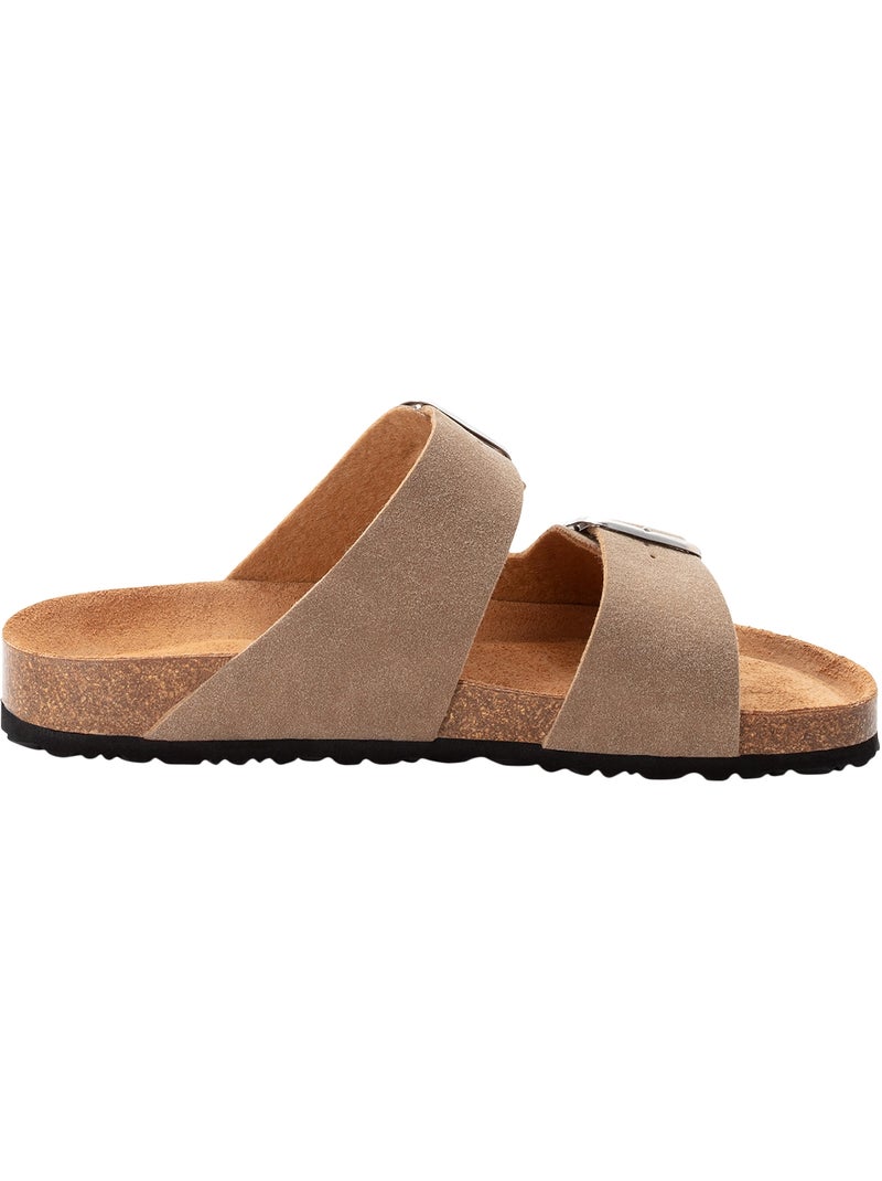 Sandales Cuir Tamaris Marron - Kiabi