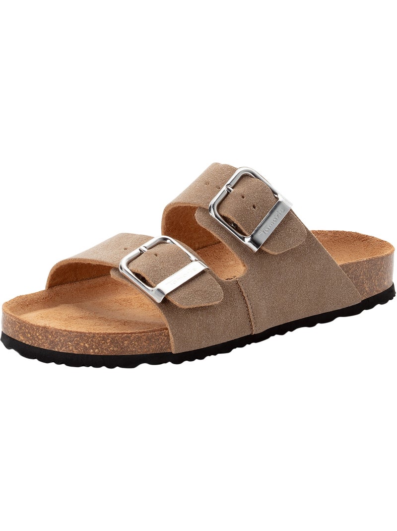 Sandales Cuir Tamaris Marron - Kiabi