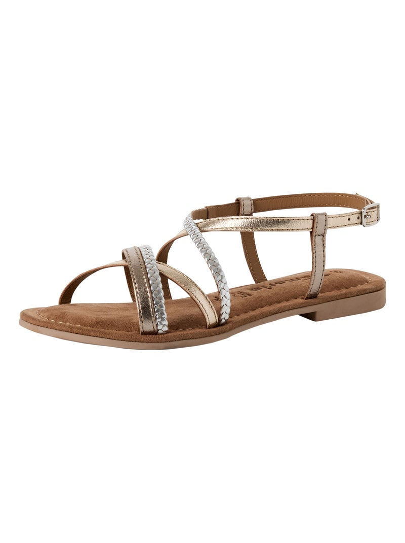 Sandales Cuir Tamaris Multicolore - Kiabi