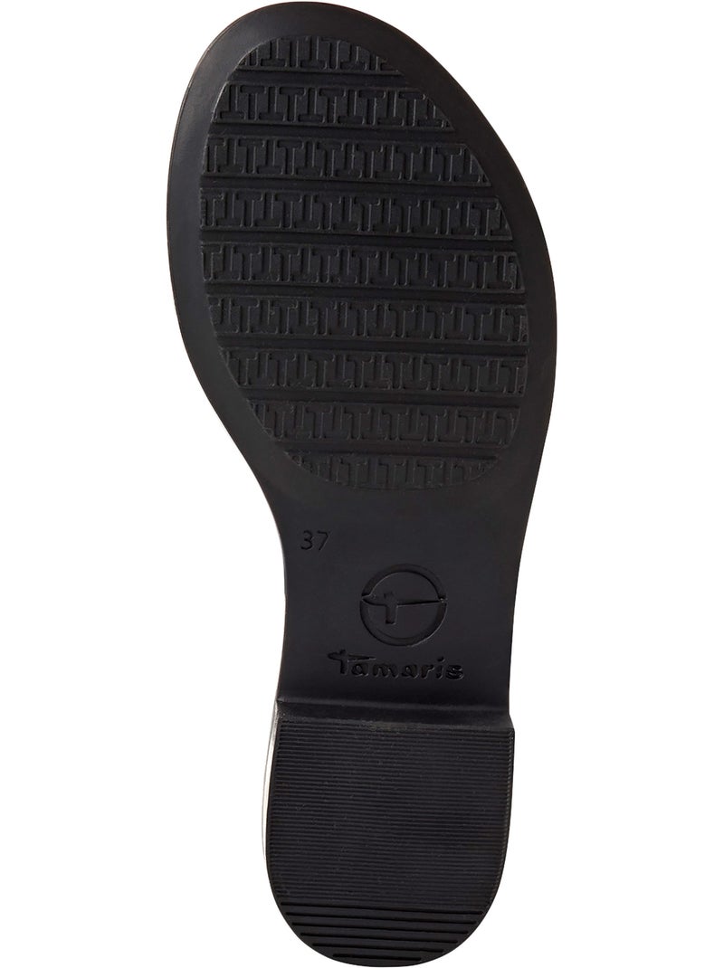 Sandales Cuir Tamaris Noir - Kiabi