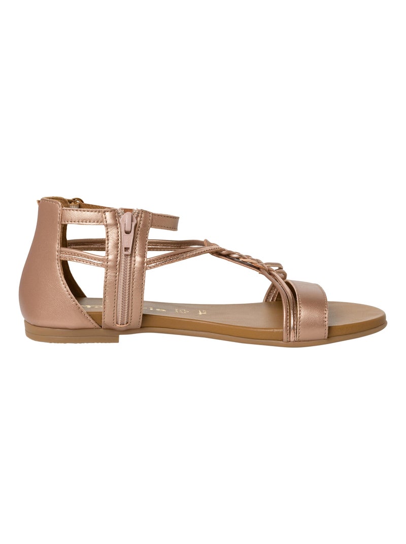 Sandales Cuir Tamaris Touch-It Rose - Kiabi