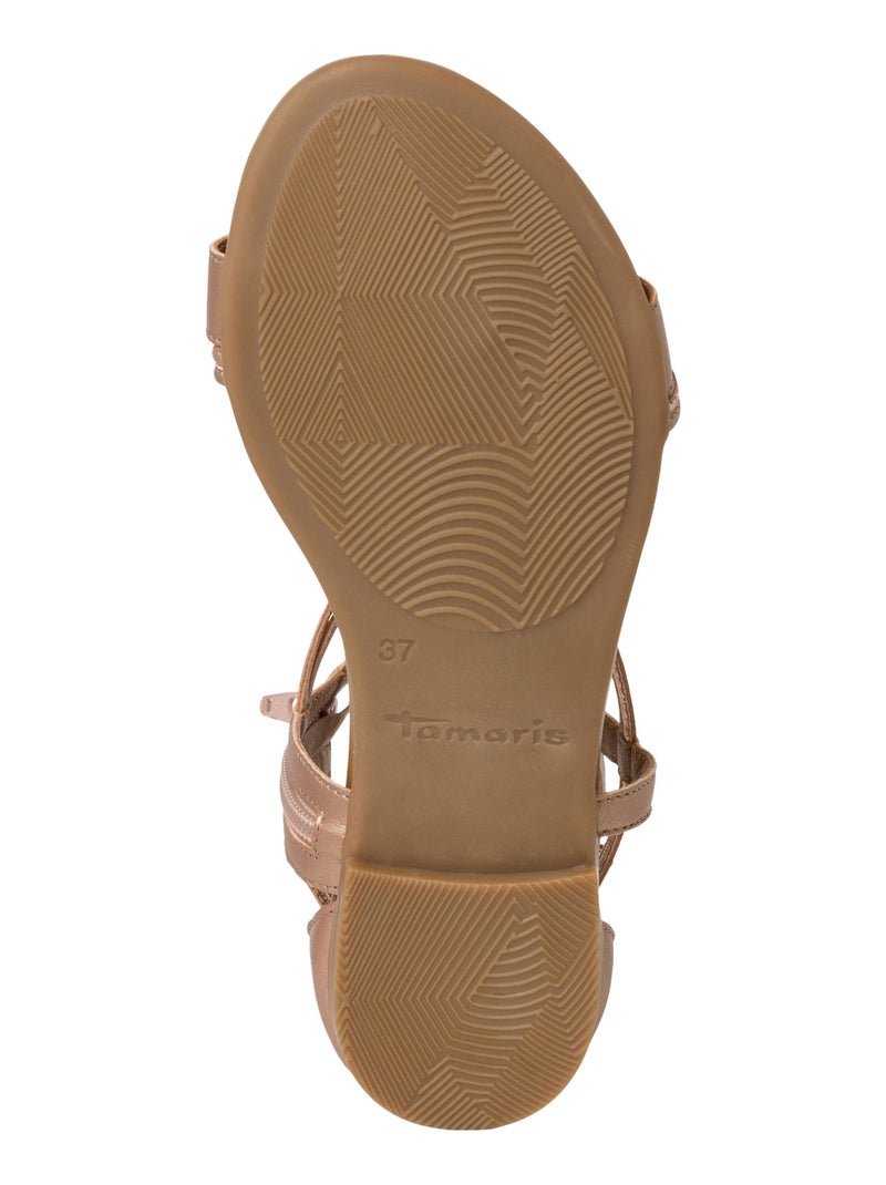 Sandales Cuir Tamaris Touch-It Rose - Kiabi