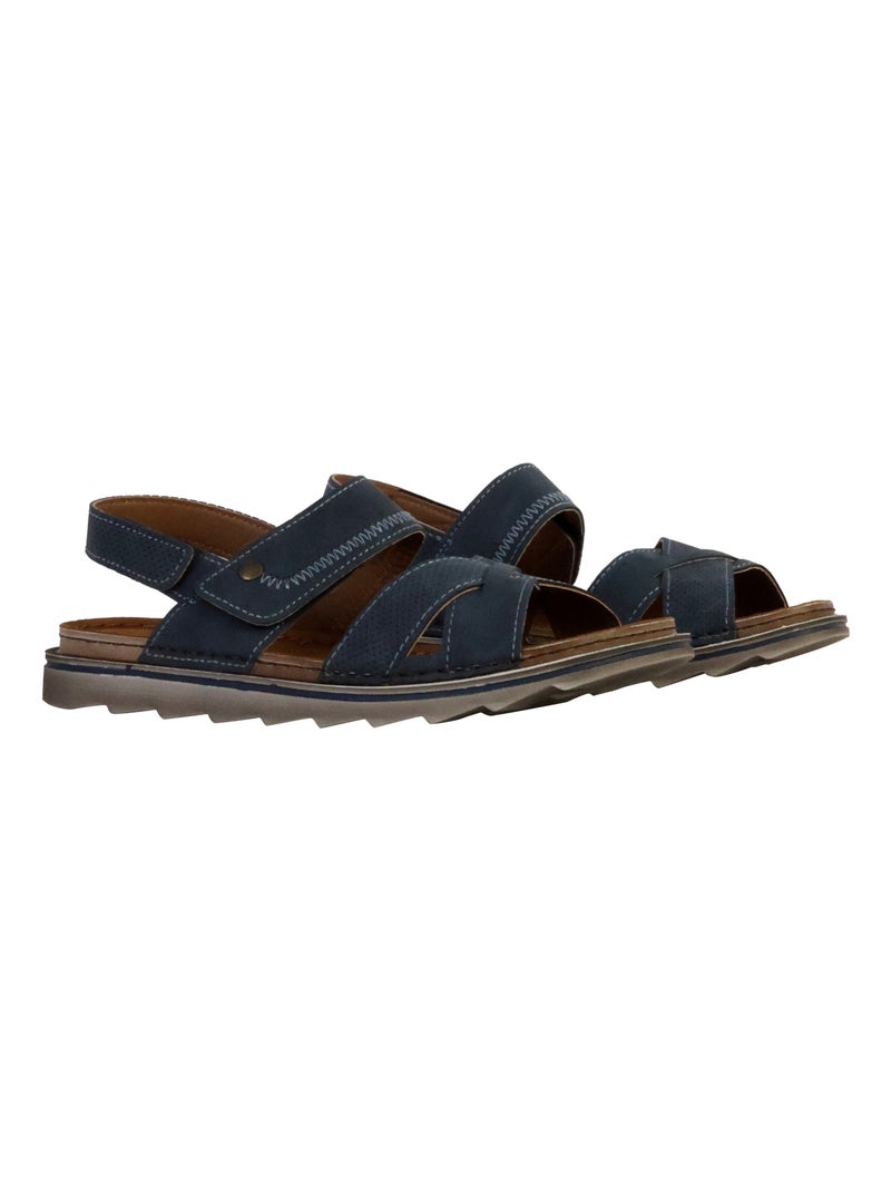 Sandales Cuir Terre De Marins Idoli Bleu - Kiabi