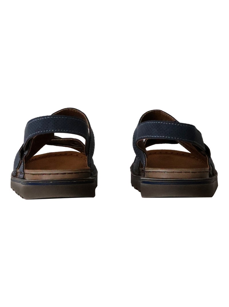 Sandales Cuir Terre De Marins Idoli Bleu - Kiabi