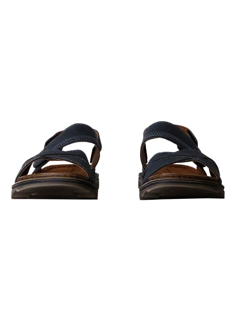 Sandales Cuir Terre De Marins Idoli Bleu - Kiabi