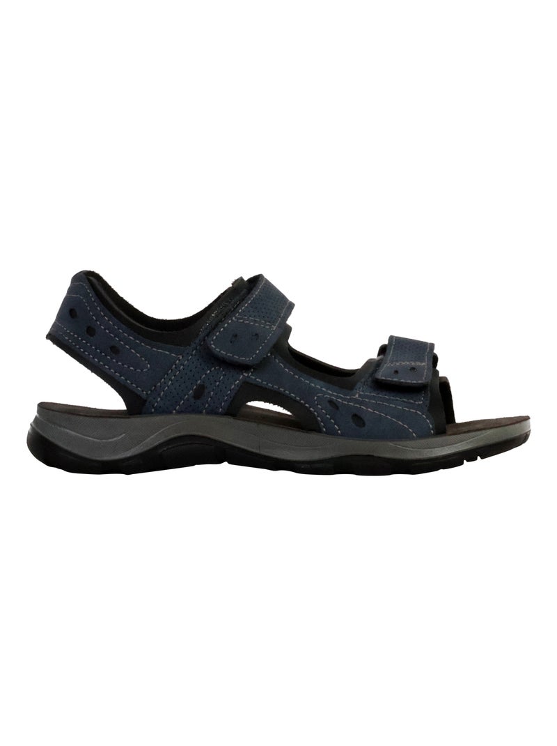 Sandales Cuir Terre De Marins Igalac Bleu - Kiabi
