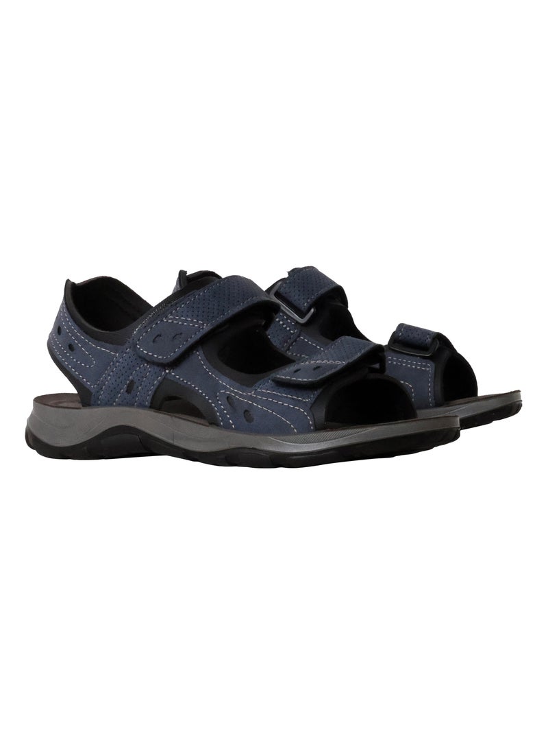 Sandales Cuir Terre De Marins Igalac Bleu - Kiabi