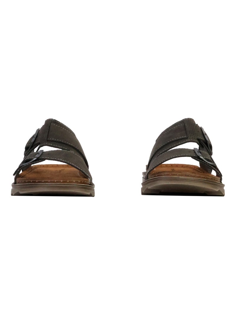 Sandales Cuir Terre De Marins Imila Gris - Kiabi