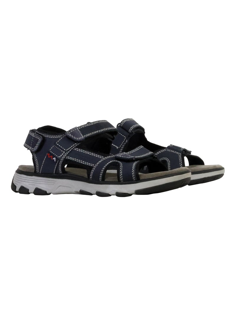 Sandales Cuir Terre de Marins Santiago Bleu marine - Kiabi
