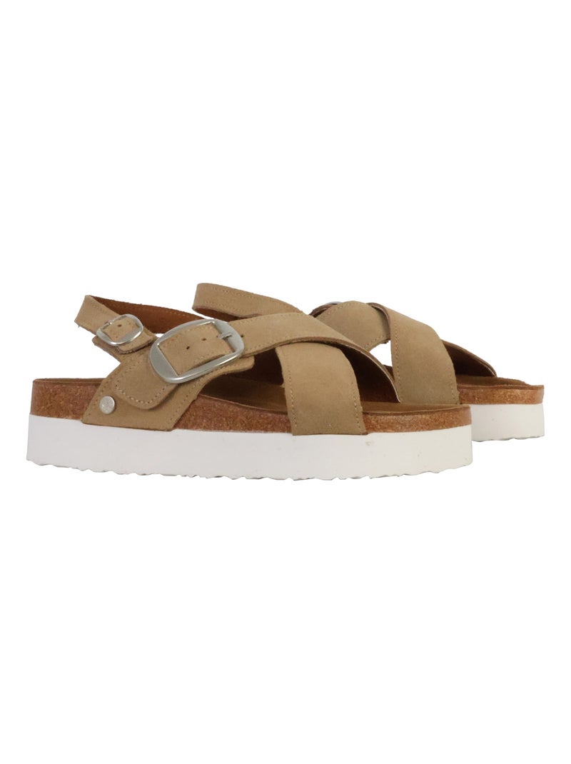 Sandales Cuir Terre De Marins Shylo Beige - Kiabi