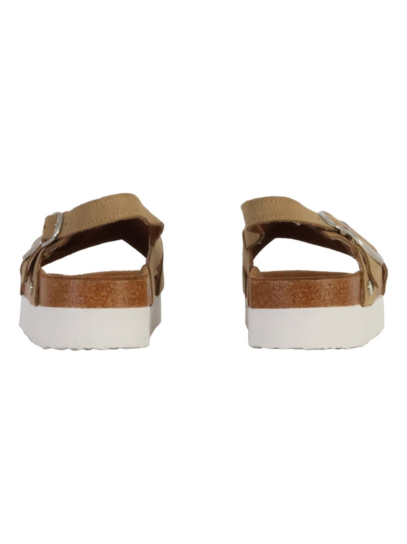 Sandales Cuir Terre De Marins Shylo Beige - Kiabi