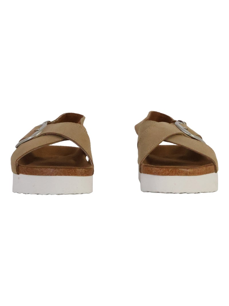 Sandales Cuir Terre De Marins Shylo Beige - Kiabi