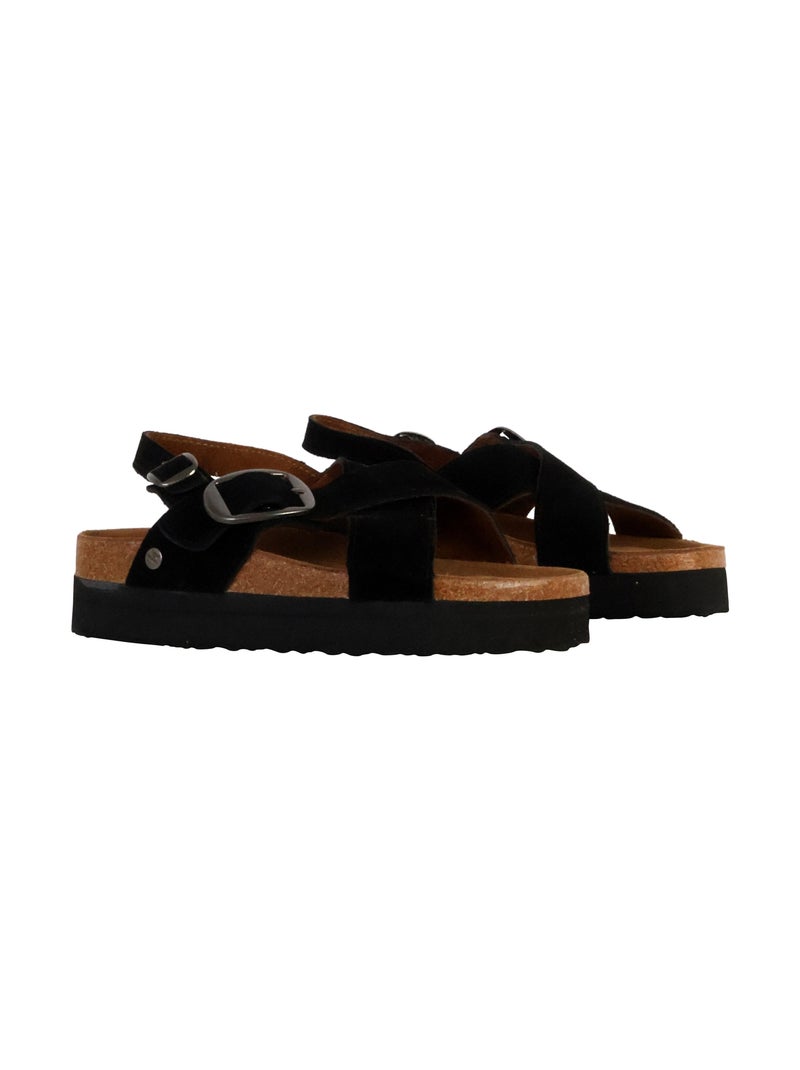 Sandales Cuir Terre De Marins Shylo Noir - Kiabi
