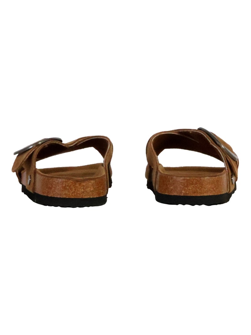 Sandales Cuir Terre De Marins Sparte Marron - Kiabi