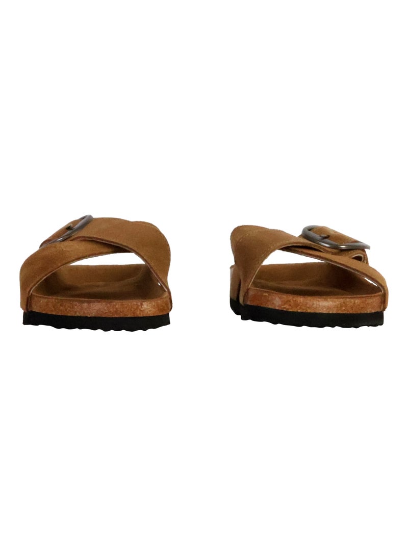 Sandales Cuir Terre De Marins Sparte Marron - Kiabi