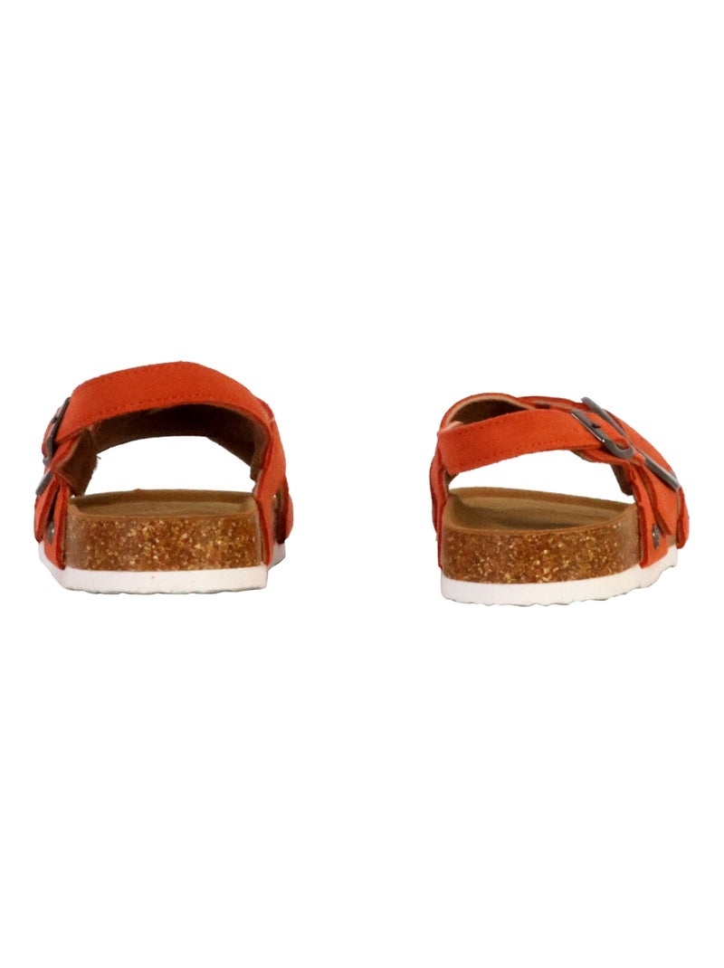 Sandales Cuir Terre De Marins Syrus Rouge - Kiabi