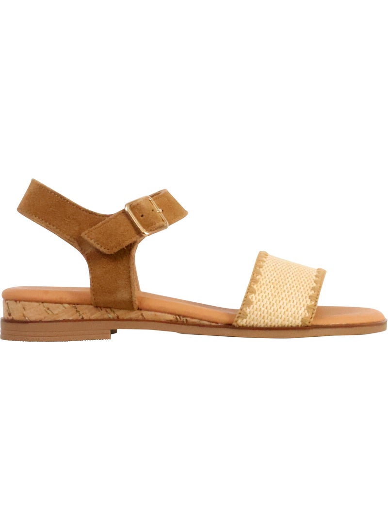 Sandales Cuir The Divine Factory Alénoa Camel - Kiabi