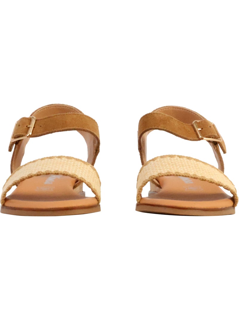 Sandales Cuir The Divine Factory Alénoa Camel - Kiabi