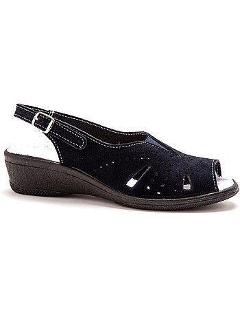 Sandales cuir velours - PEDICONFORT