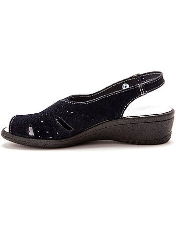 Sandales cuir velours - PEDICONFORT