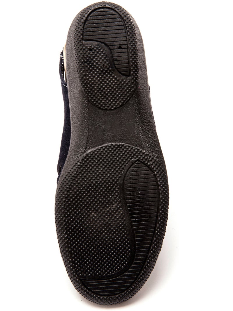 Sandales cuir velours - PEDICONFORT Bleu marine - Kiabi