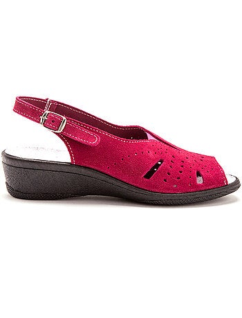 Sandales cuir velours - PEDICONFORT