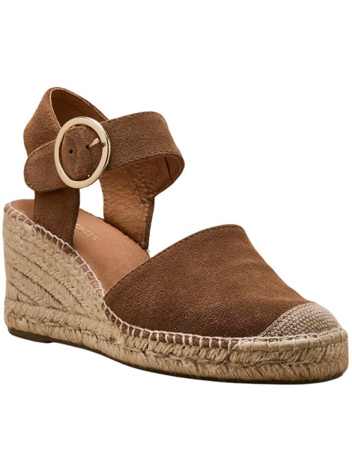 Sandales cuir velours femme - PEDICONFORT - Kiabi