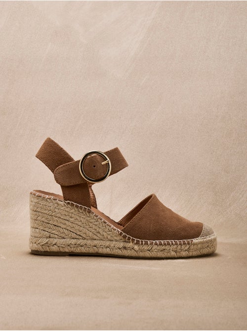 Sandales cuir velours femme - PEDICONFORT - Kiabi