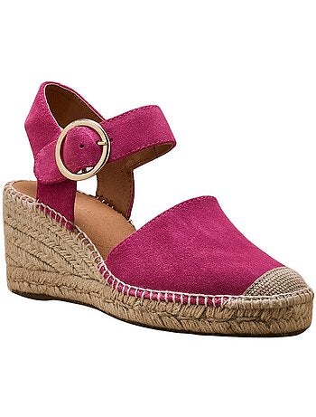 Sandales cuir velours femme - PEDICONFORT