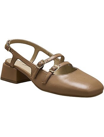 Sandales cuir verni avec brides - PEDICONFORT