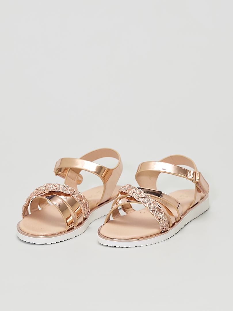 sandales cuivrées