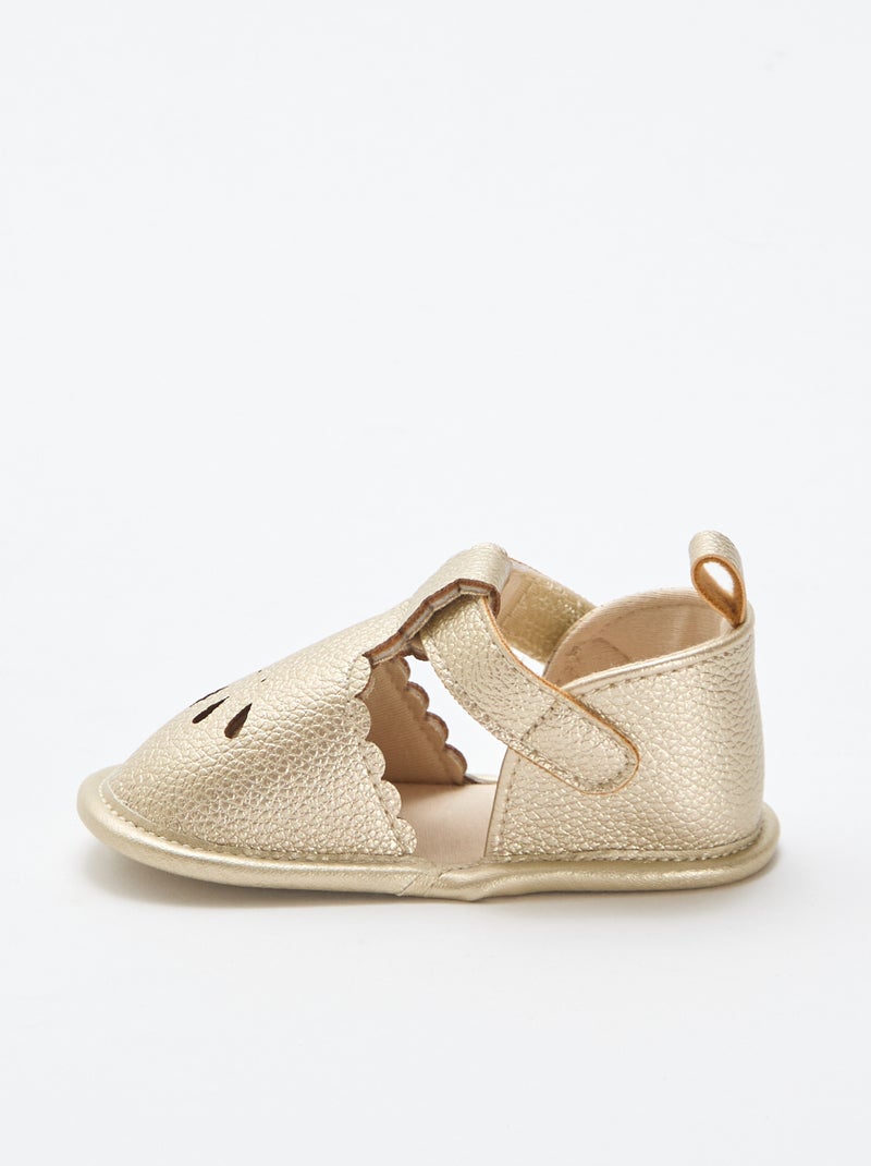 Sandales de cérémonie dorées Jaune - Kiabi