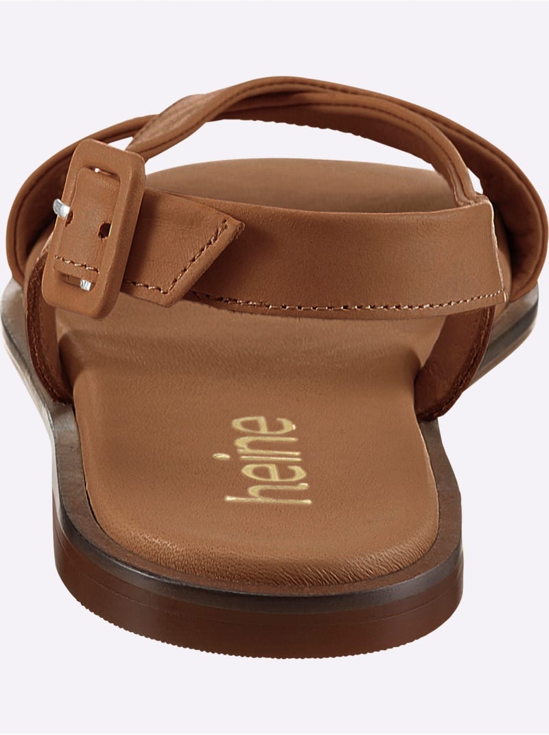 Sandales De Fabrication Espagnole - Taille Standard - Helline Ambre - Kiabi