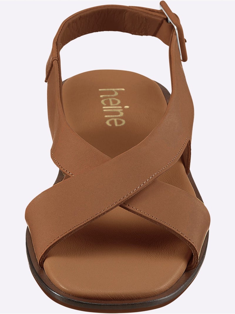 Sandales De Fabrication Espagnole - Taille Standard - Helline Ambre - Kiabi