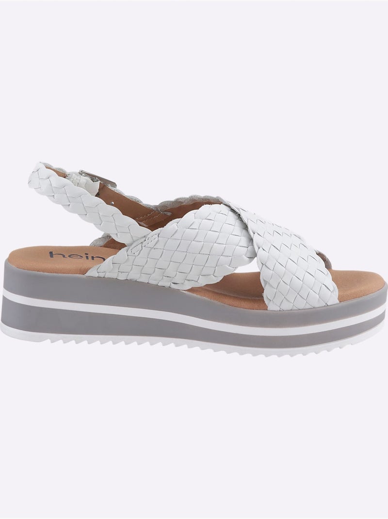 Sandales De Fabrication Espagnole - Taille Standard - Helline Blanc - Kiabi