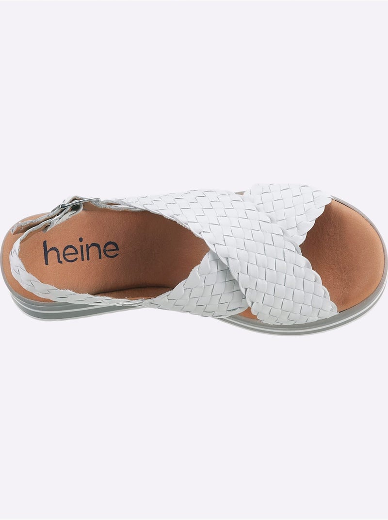 Sandales De Fabrication Espagnole - Taille Standard - Helline Blanc - Kiabi