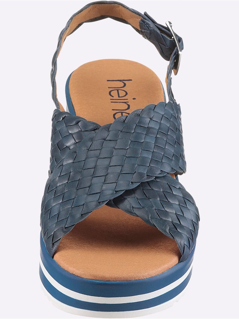 Sandales De Fabrication Espagnole - Taille Standard - Helline Bleu marine - Kiabi